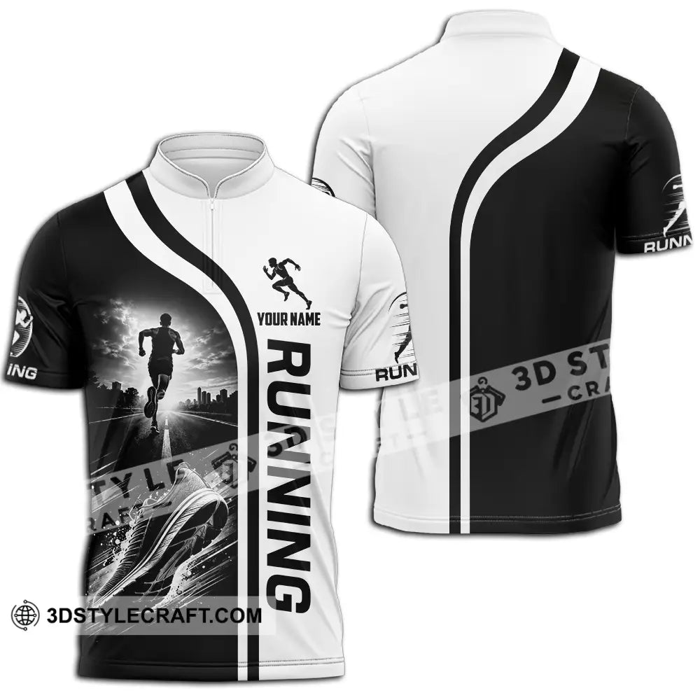 Unisex Shirt - Custom Running Shirt - Zipper Polo Shirt / S - T-shirt