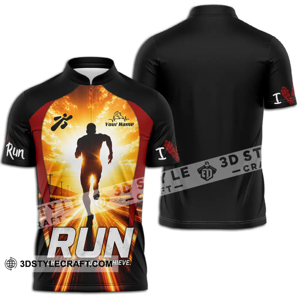 Unisex Shirt - Custom Running Shirt - Zipper Polo Shirt / S - T-shirt