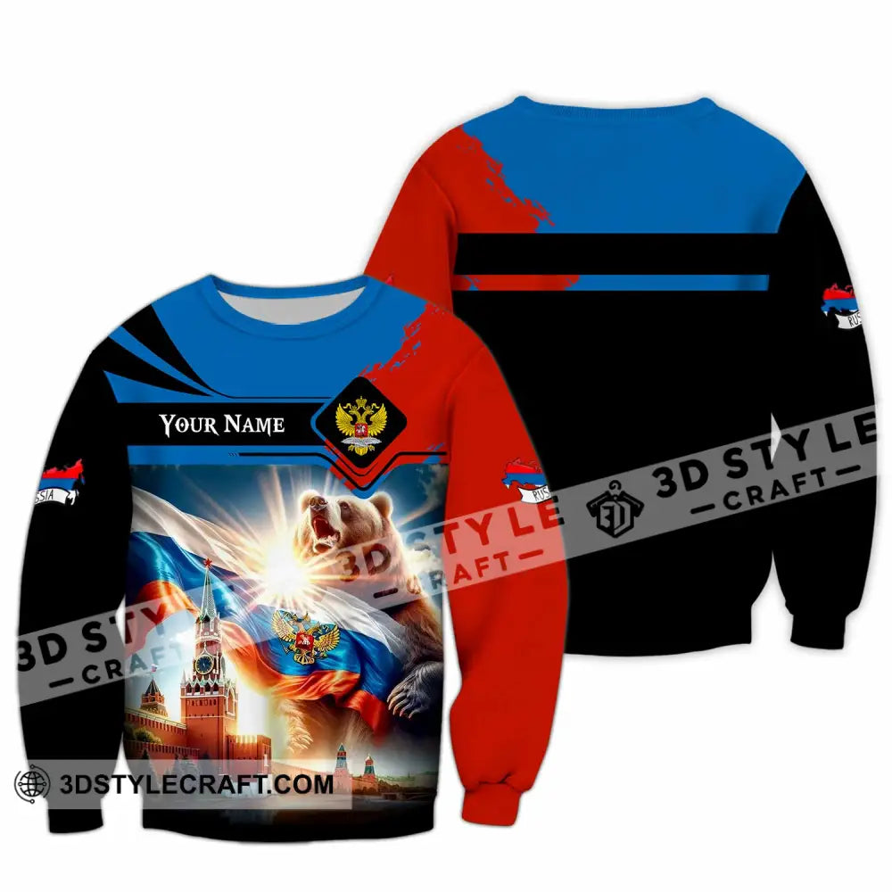 Unisex Shirt - Custom Russia 3D Shirt Long Sleeve / S T-shirt