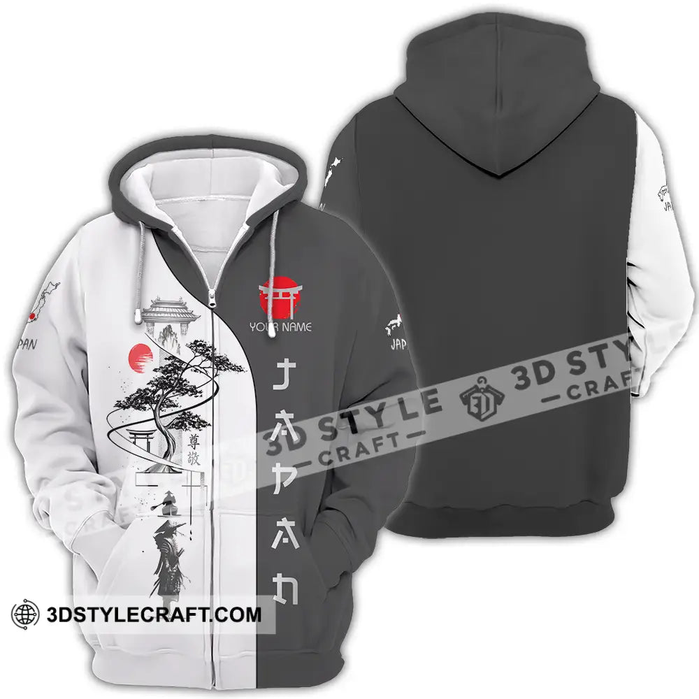Unisex Shirt - Custom Samurai Japan Shirt Zipper Hoodie / S T-shirt