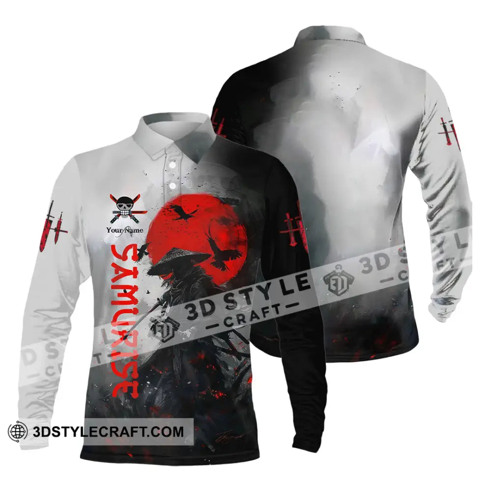 Unisex Shirt - Custom Samurai Shirt Long Sleeve Polo / S T-shirt