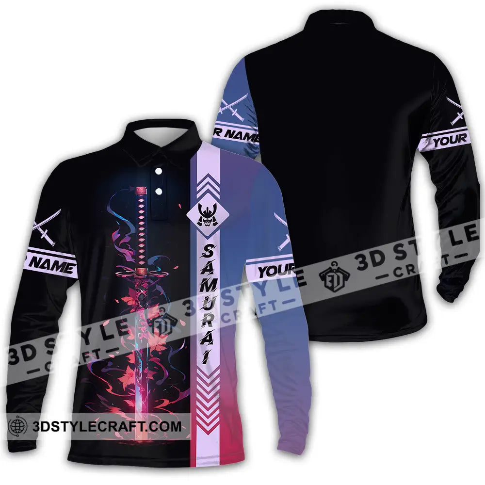 Unisex Shirt - Custom Samurai Shirt Long Sleeve Polo / S T-shirt