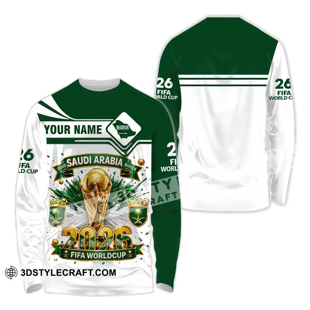 Unisex Shirt - Custom Saudi Arabia World Cup 2026 Shirt - Long Sleeve Shirt / S - T-shirt