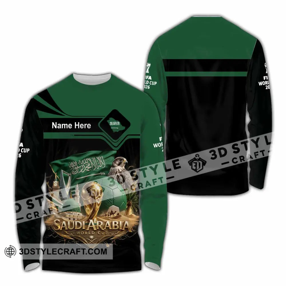 Unisex Shirt - Custom Saudi Arabia World Cup 2026 Shirt - Long Sleeve Shirt / S - T-shirt