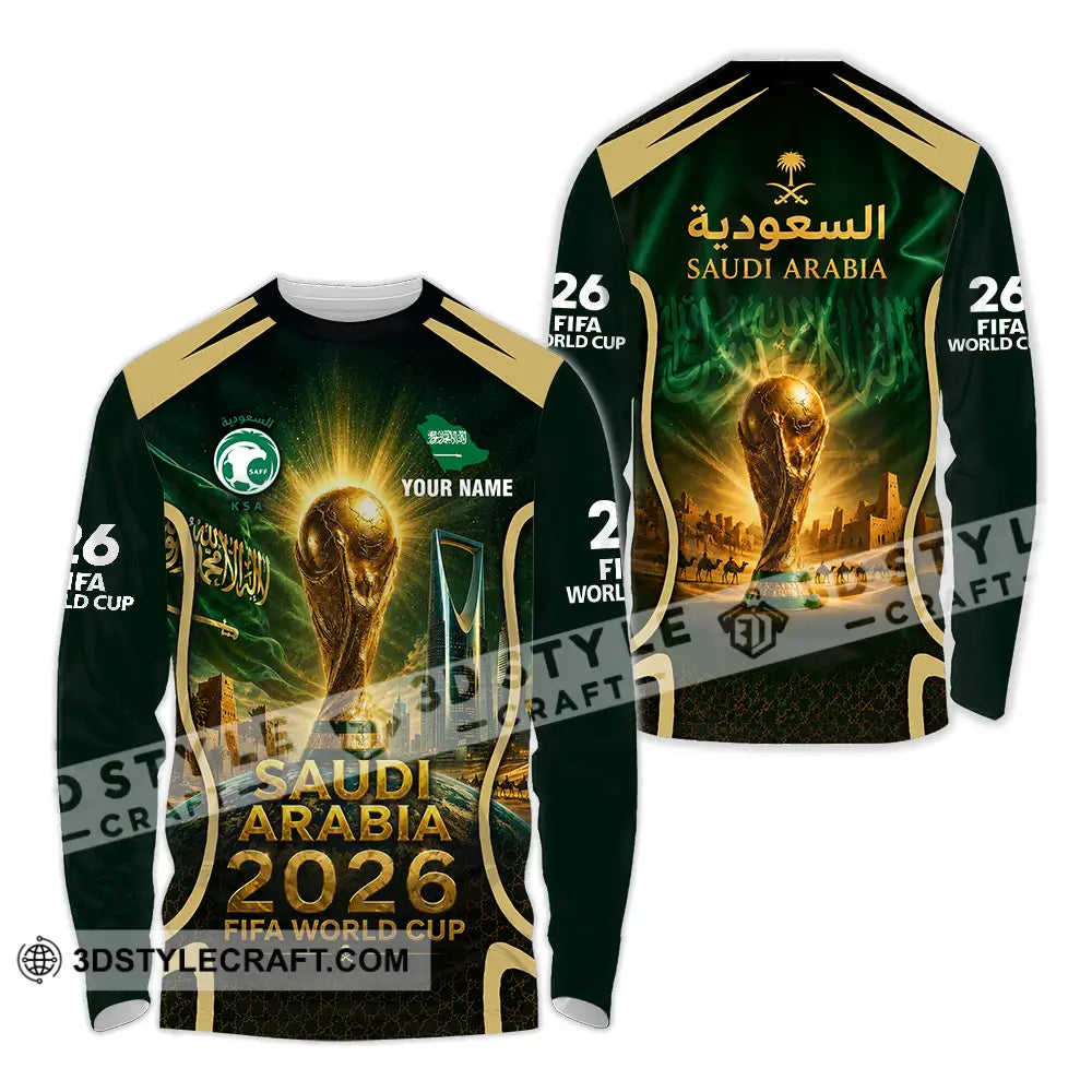 Unisex Shirt - Custom Saudi Arabia World Cup 2026 Shirt - Long Sleeve Shirt / S - T-shirt