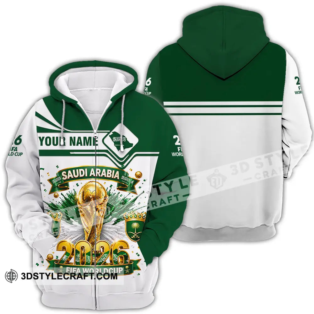 Unisex Shirt - Custom Saudi Arabia World Cup 2026 Shirt - Zipper Hoodie / S - T-shirt