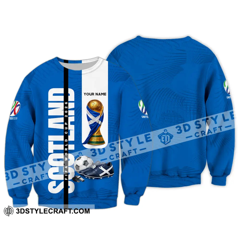 Unisex Shirt - Custom Scotland World Cup 2026 3D Shirt - Long Sleeve / S - T-shirt