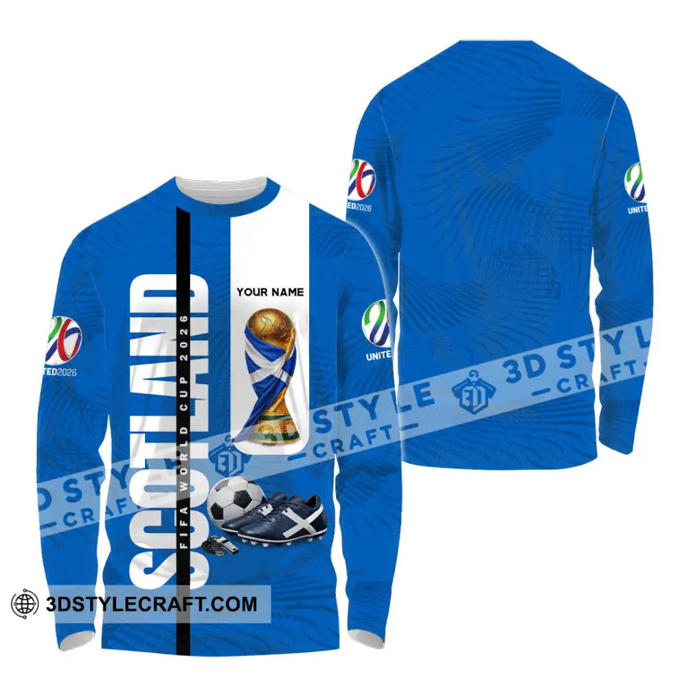 Unisex Shirt - Custom Scotland World Cup 2026 3D Shirt - Long Sleeve Shirt / S - T-shirt