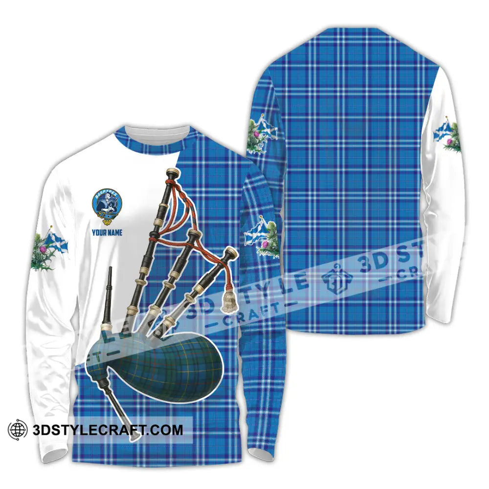 Unisex Shirt - Custom Scotland Bagpipe Shirt Long Sleeve Shirt / S T-shirt