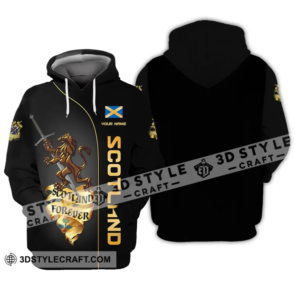 Unisex Shirt Custom Scotland Forever T-Shirt Clothing Hoodie / S