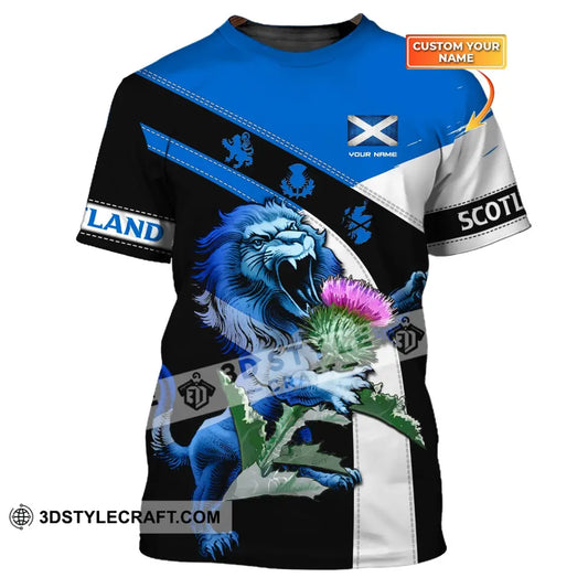 Unisex Shirt Custom Scotland Lion T-Shirt Clothing / S