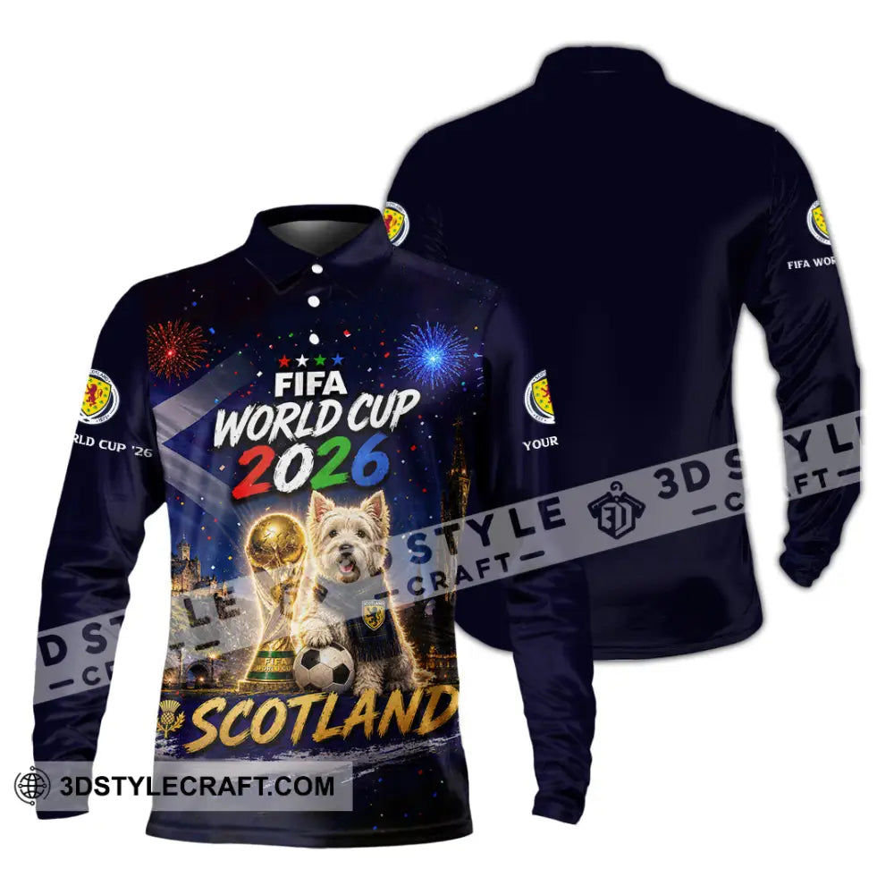Unisex Shirt - Custom Scotland World Cup 2026 Shirt - Long Sleeve Polo / S - T-shirt