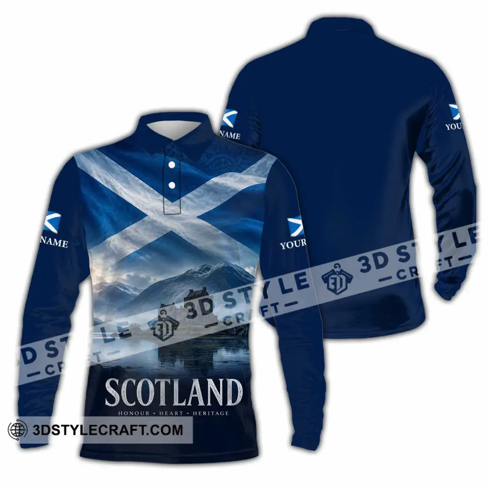 Unisex Shirt - Custom Scotland Shirt - Long Sleeve Polo / S - T-shirt