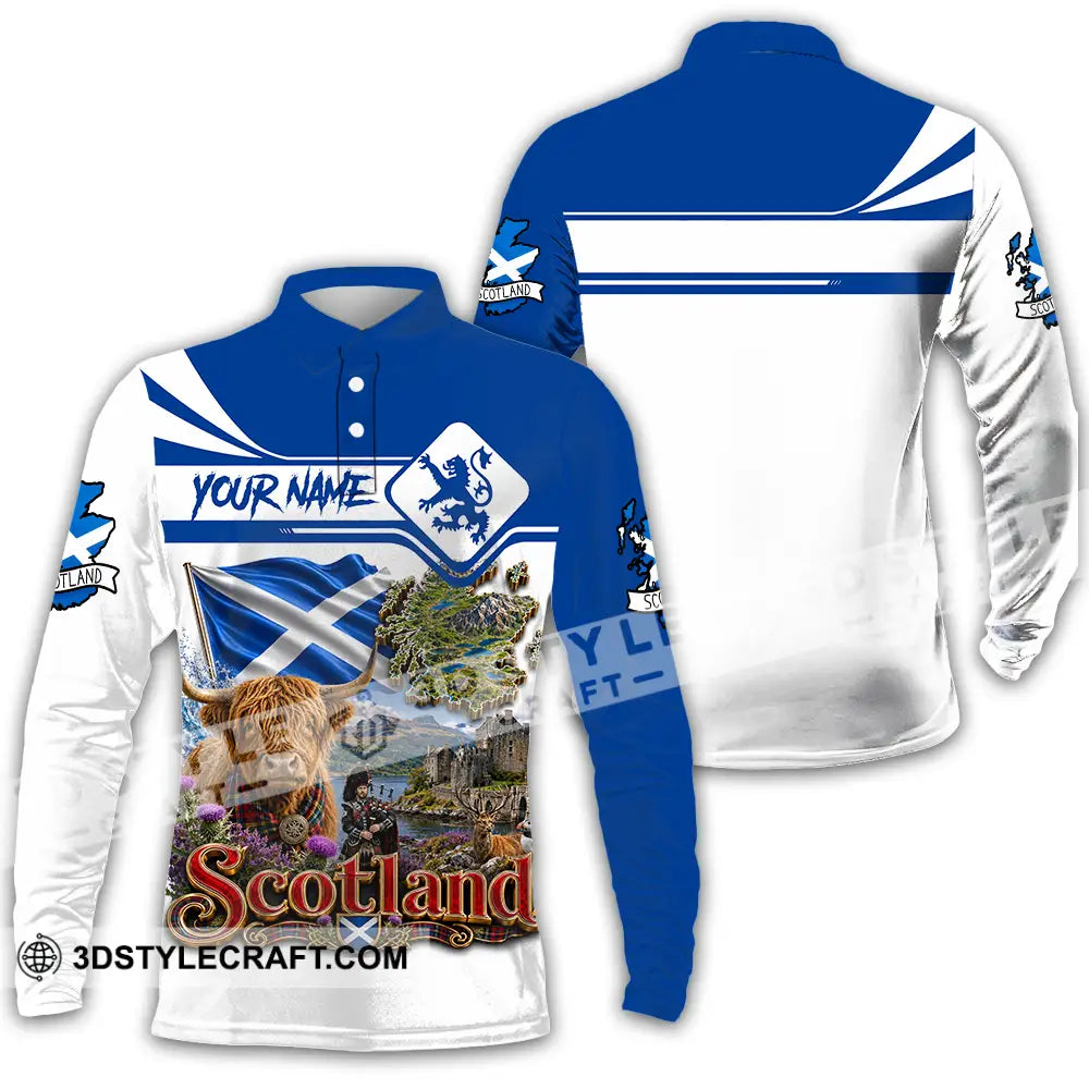 Unisex Shirt - Custom Scotland Shirt - Long Sleeve Polo / S - T-shirt