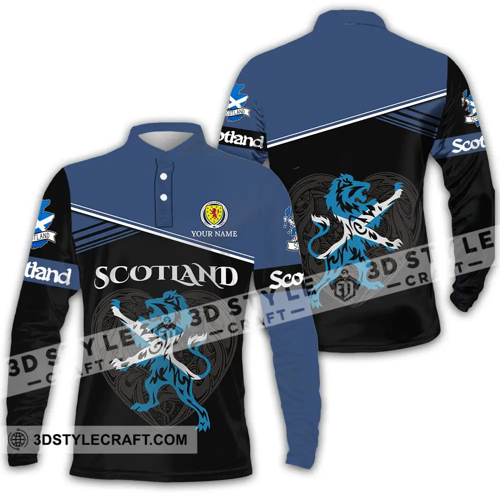 Unisex Shirt - Custom Scotland Shirt Long Sleeve Polo / S T-shirt