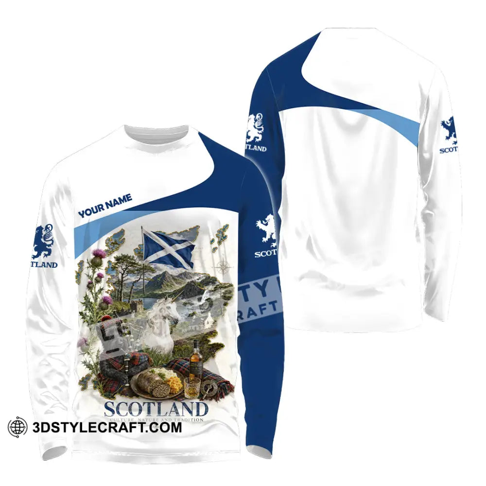 Unisex Shirt - Custom Scotland Shirt - Long Sleeve Shirt / S - T-shirt