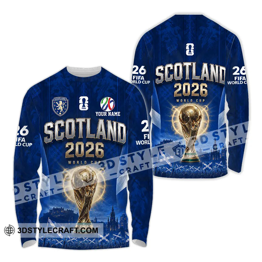 Unisex Shirt - Custom Scotland World Cup 2026 Shirt - Long Sleeve Shirt / S - T-shirt