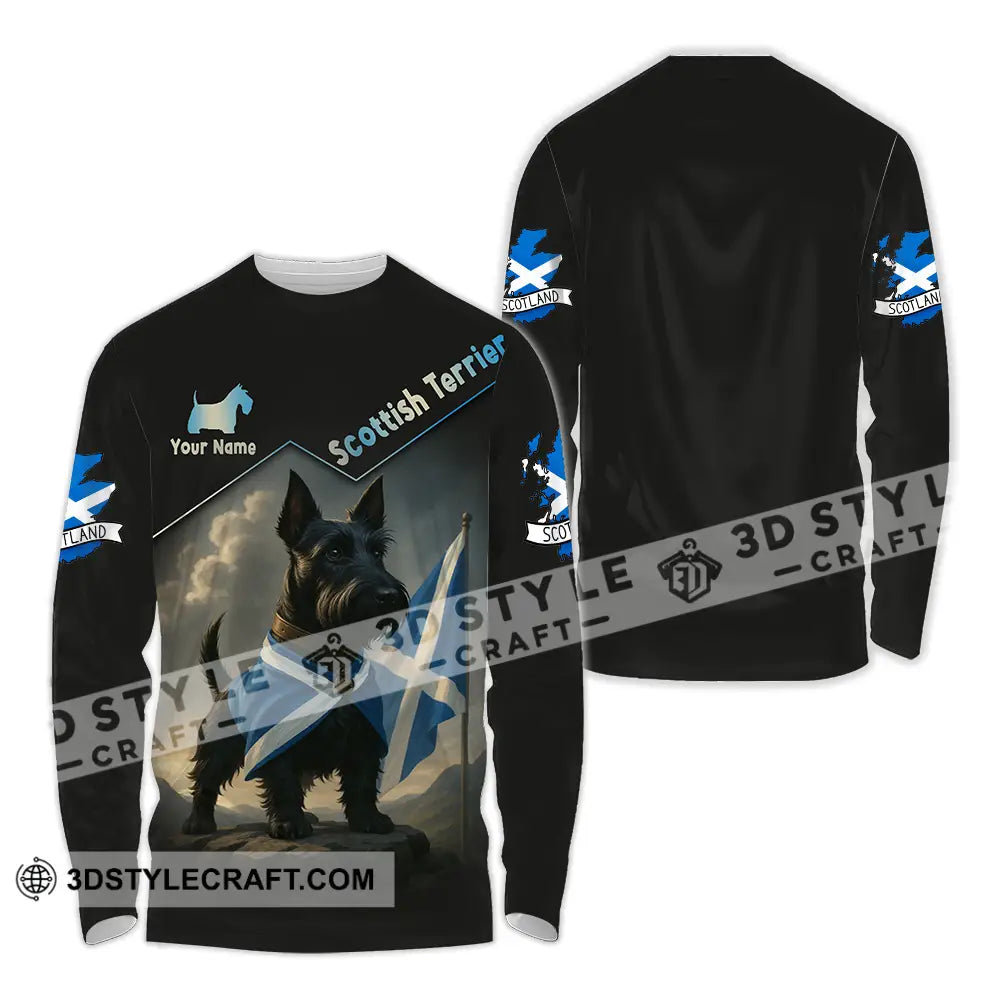 Unisex Shirt - Custom Scotland Terrier Pet Lover Shirt Long Sleeve Shirt / S T-shirt