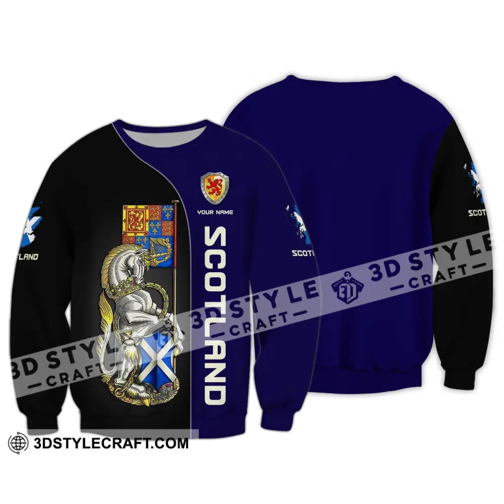 Unisex Shirt Custom Scotland Wild T-Shirt Clothing Long Sleeve / S