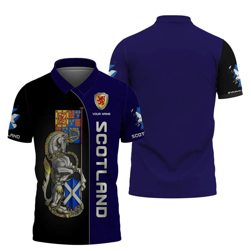 Unisex Shirt Custom Scotland Wild T-Shirt Clothing Polo / S