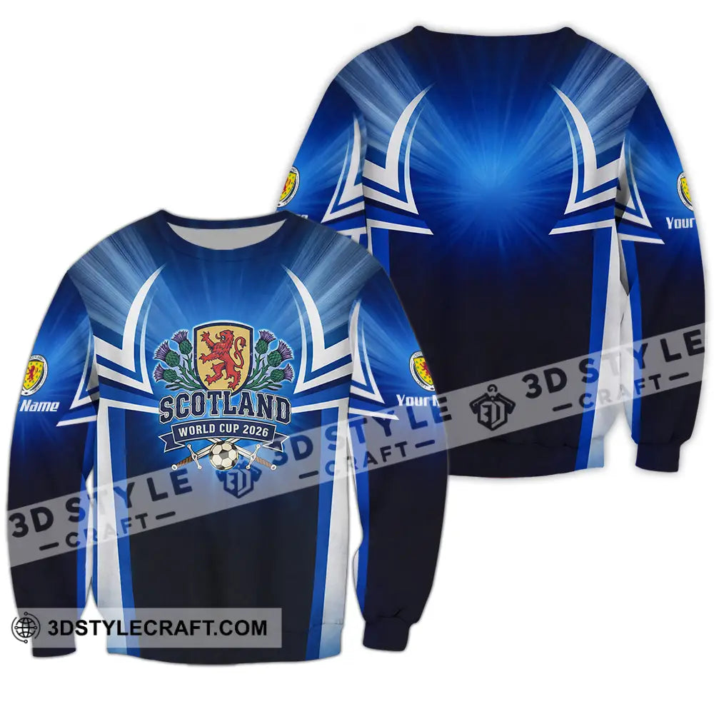 Unisex Shirt - Custom Scotland World Cup 2026 3D Shirt - Long Sleeve / S - T-shirt