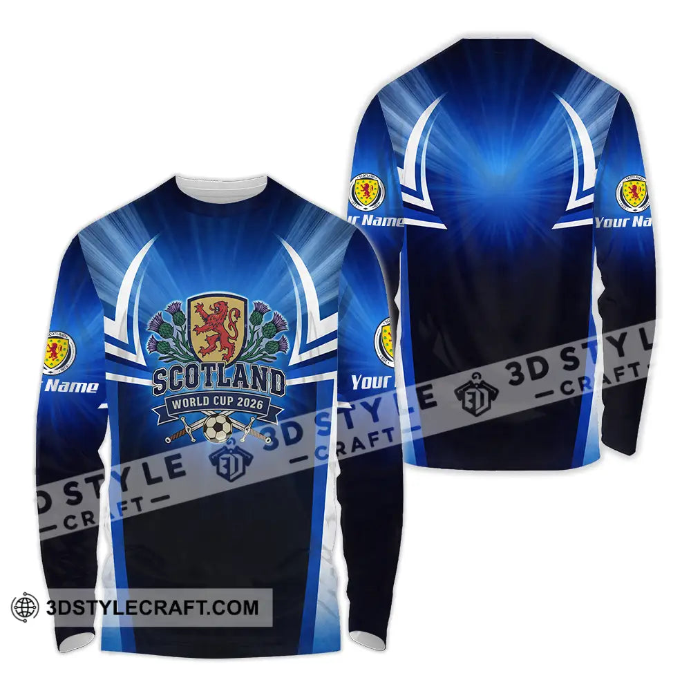 Unisex Shirt - Custom Scotland World Cup 2026 3D Shirt - Long Sleeve Shirt / S - T-shirt