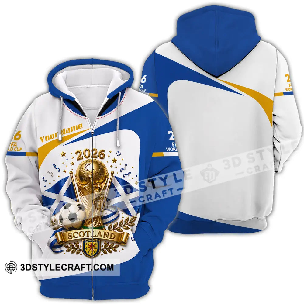 Unisex Shirt - Custom Scotland World Cup 2026 Shirt - Zipper Hoodie / S - T-shirt