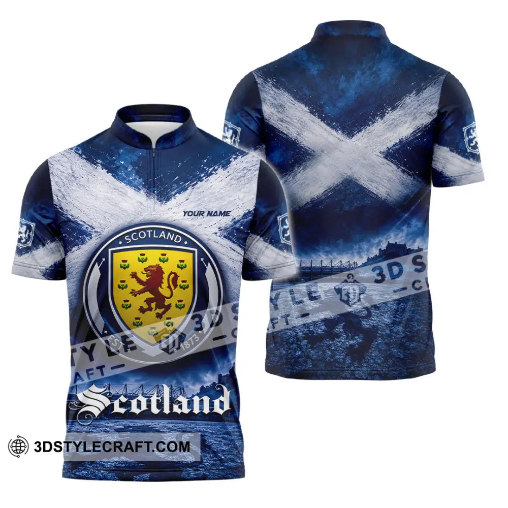 Unisex Shirt - Custom Scotland Shirt - Zipper Polo Shirt / S - T-shirt