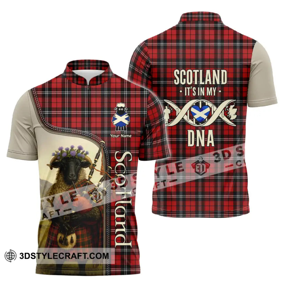 Unisex Shirt - Custom Scotland Shirt Zipper Polo Shirt / S T-shirt