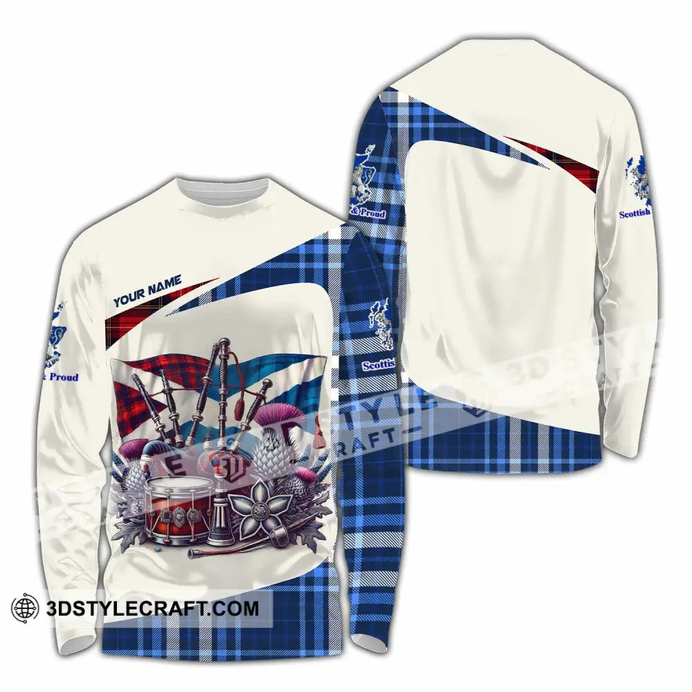 Unisex Shirt - Custom Scottish & Proud Shirt Long Sleeve Shirt / S T-shirt
