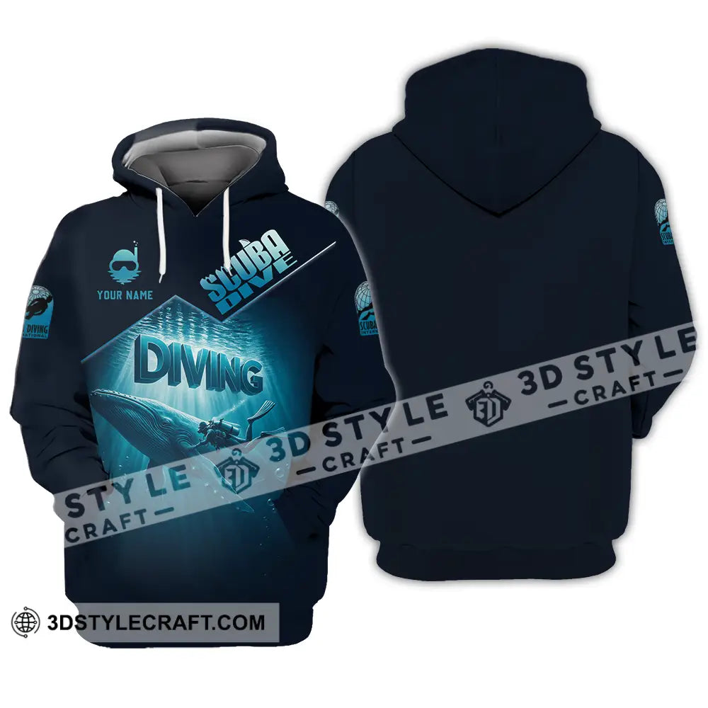 Unisex Shirt - Custom Scuba Diving 3D Shirt Hoodie / S T-shirt