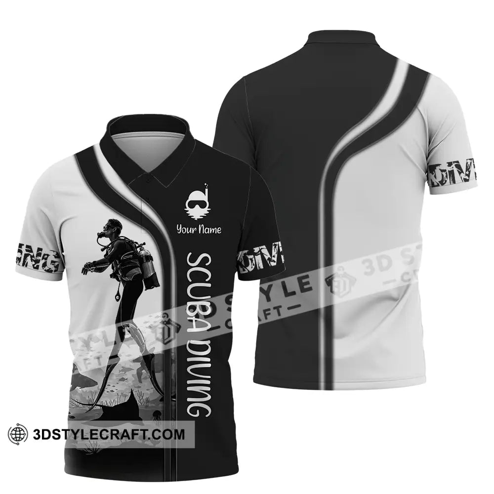 Unisex Shirt - Custom Scuba Diving 3D Shirt Polo Shirt / S T-shirt