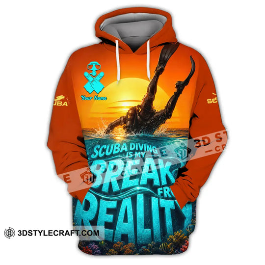 Unisex Shirt - Custom Scuba Diving Is My Break From Reality Shirt style option 2