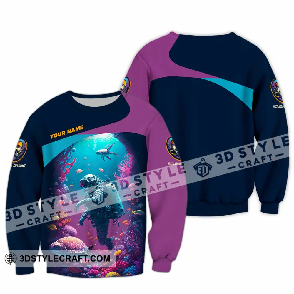 Unisex Shirt Custom Scuba Diving Shirt Long Sleeve / S T shirt