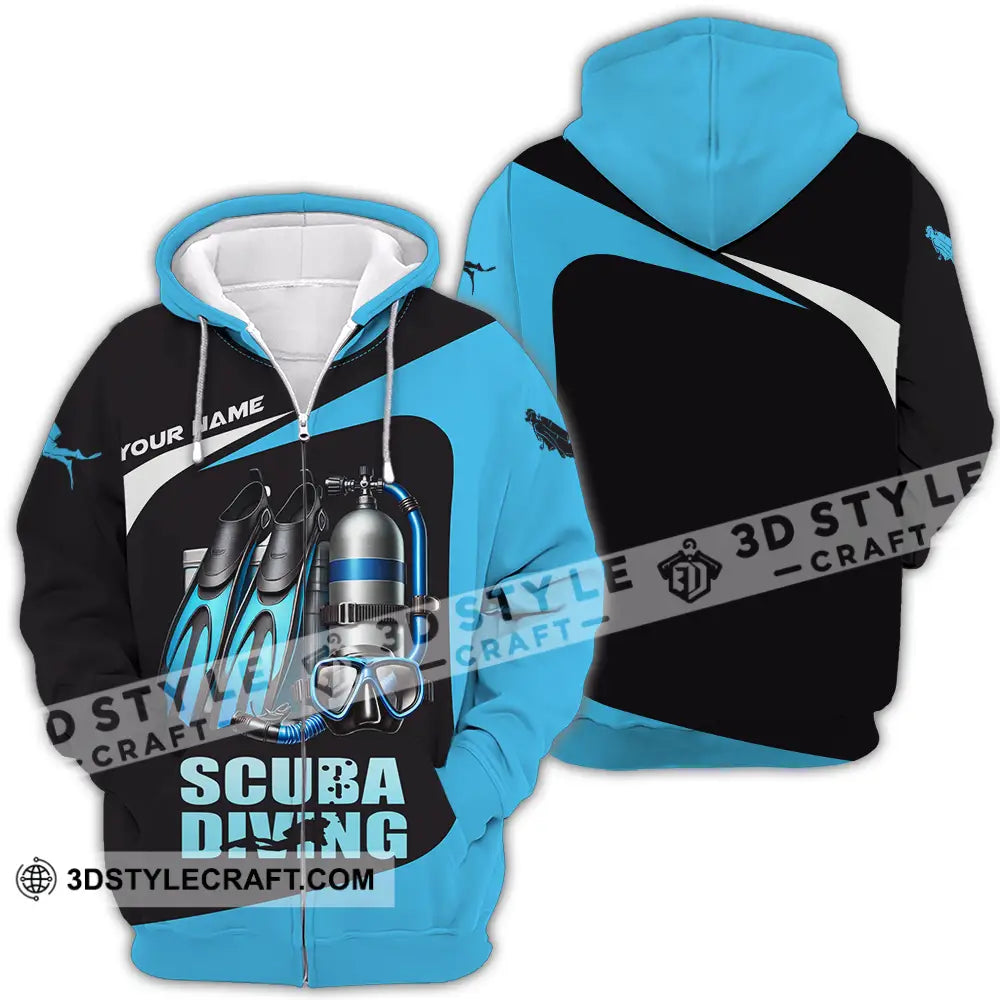 Unisex Shirt - Custom Scuba Diving Lover Shirt Zipper Hoodie / S T-shirt
