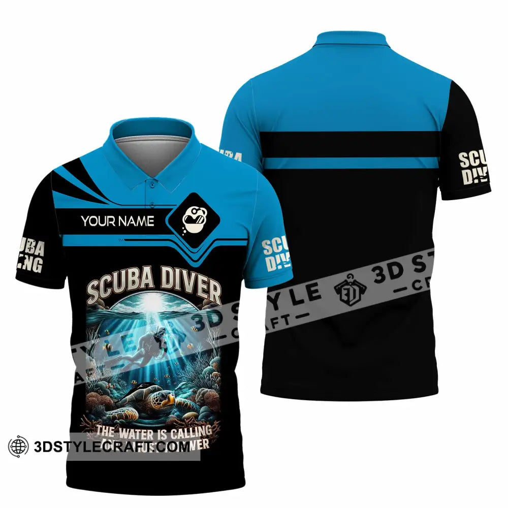 Unisex Shirt - Custom Scuba Diving The Water Is Calling And I Must Answer Shirt Polo Shirt / S T-shirt