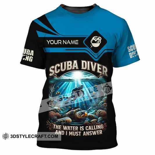 Unisex Shirt - Custom Scuba Diving The Water Is Calling And I Must Answer Shirt T-Shirt / S T-shirt