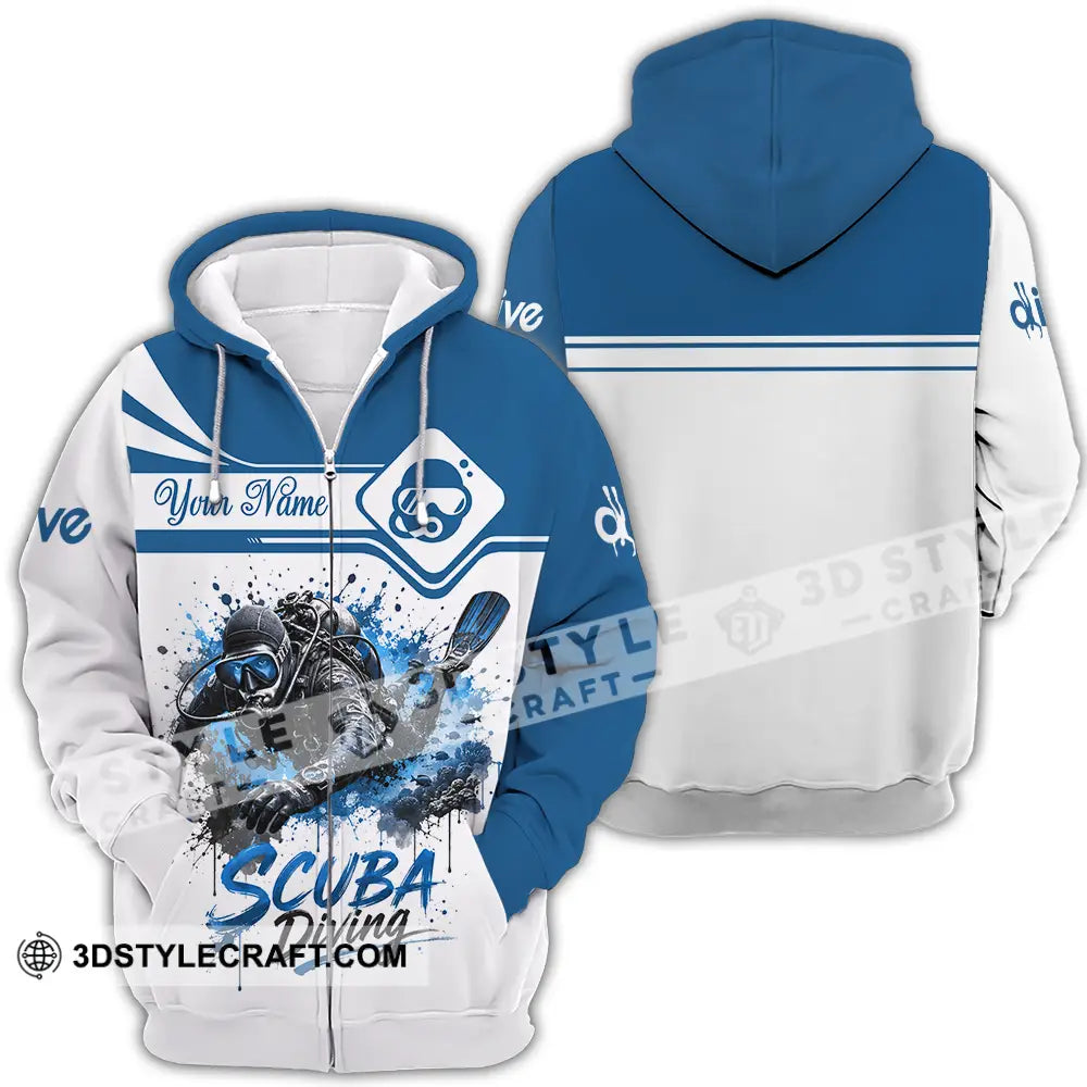 Unisex Shirt - Custom Scuba Diving Shirt - Zipper Hoodie / S - T-shirt