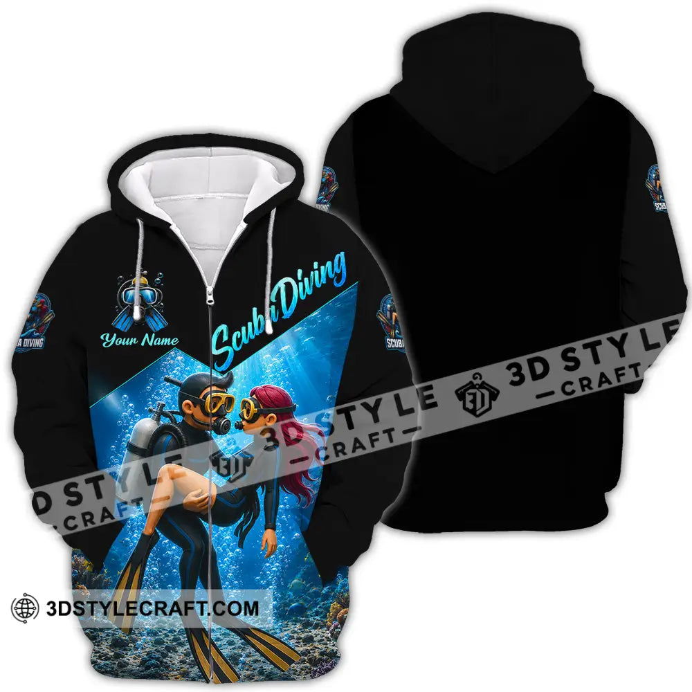 Unisex Shirt - Custom Scuba Diving Shirt - Zipper Hoodie / S - T-shirt