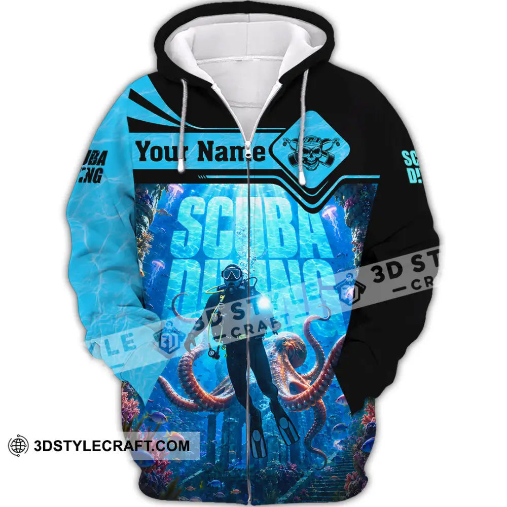 Unisex Shirt - Custom Scuba Diving Shirt - Zipper Hoodie / S - T-shirt