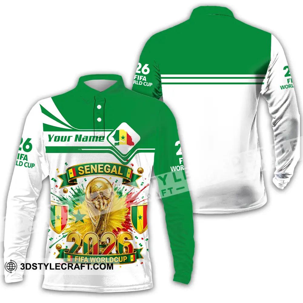 Unisex Shirt - Custom Senegal World Cup 2026 Shirt - Long Sleeve Polo / S - T-shirt