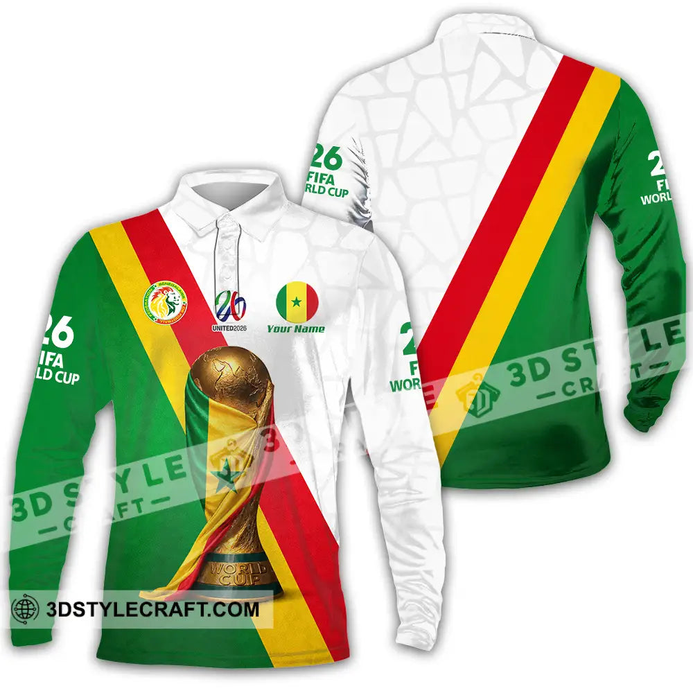 Unisex Shirt - Custom Senegal World Cup 2026 Shirt - Long Sleeve Polo / S - T-shirt