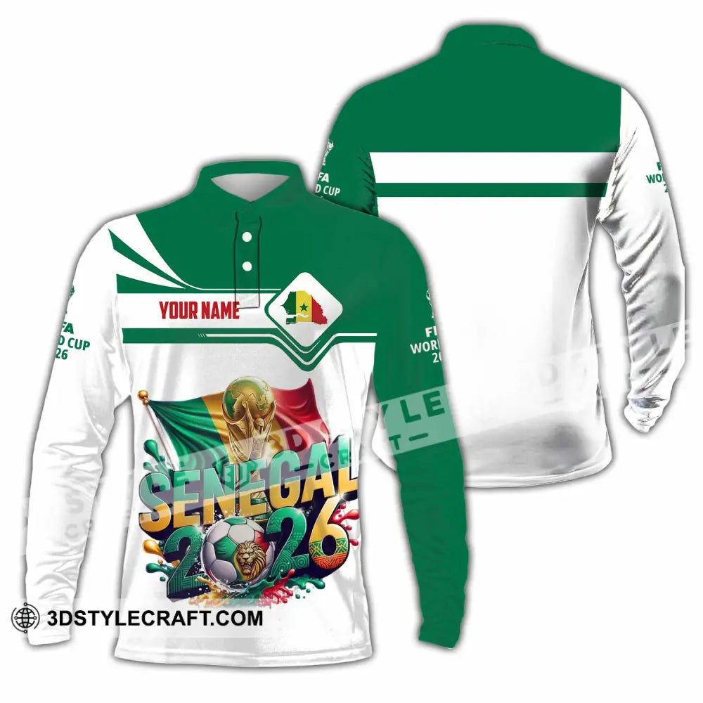 Unisex Shirt - Custom Senegal World Cup 2026 Shirt - Long Sleeve Polo / S - T-shirt
