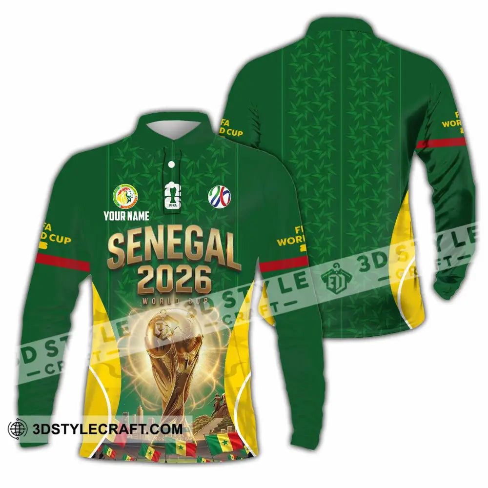 Unisex Shirt - Custom Senegal World Cup 2026 Shirt - Long Sleeve Polo / S - T-shirt