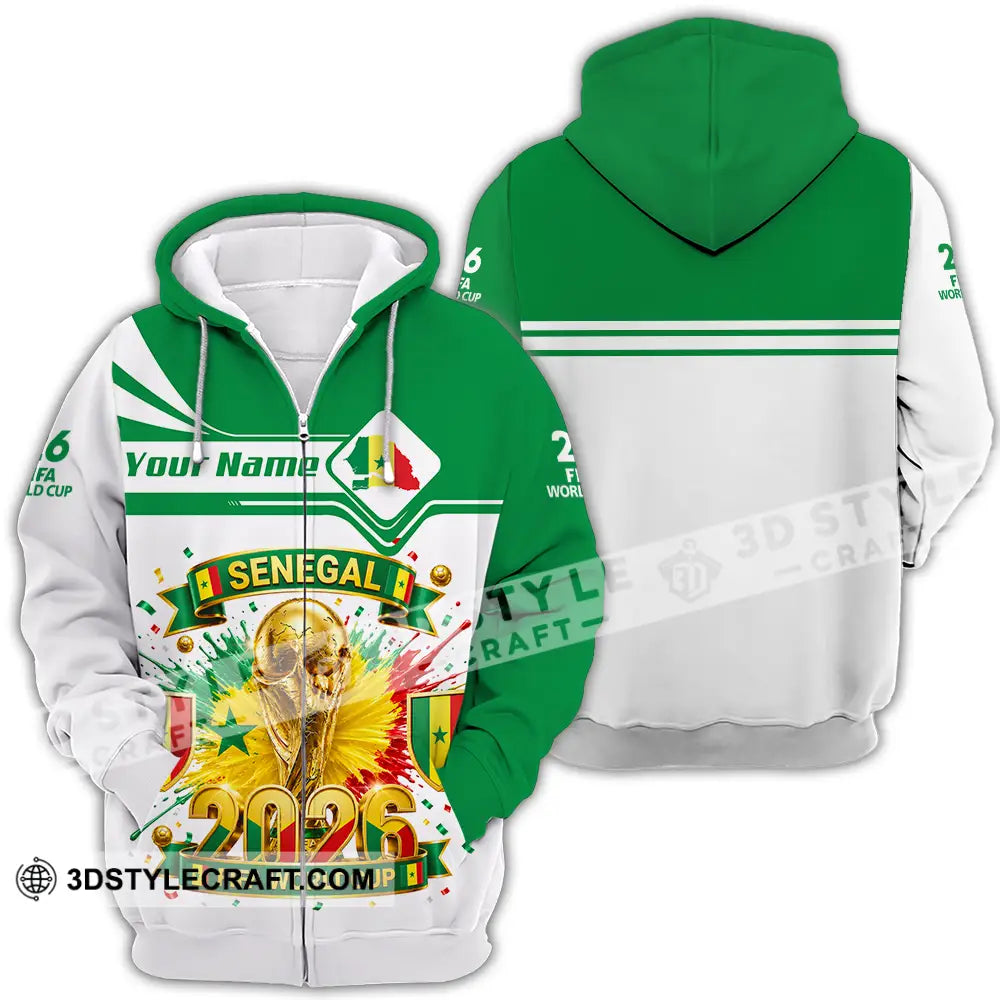 Unisex Shirt - Custom Senegal World Cup 2026 Shirt - Zipper Hoodie / S - T-shirt