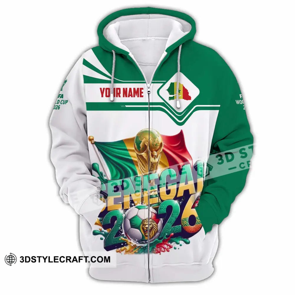 Unisex Shirt - Custom Senegal World Cup 2026 Shirt - Zipper Hoodie / S - T-shirt