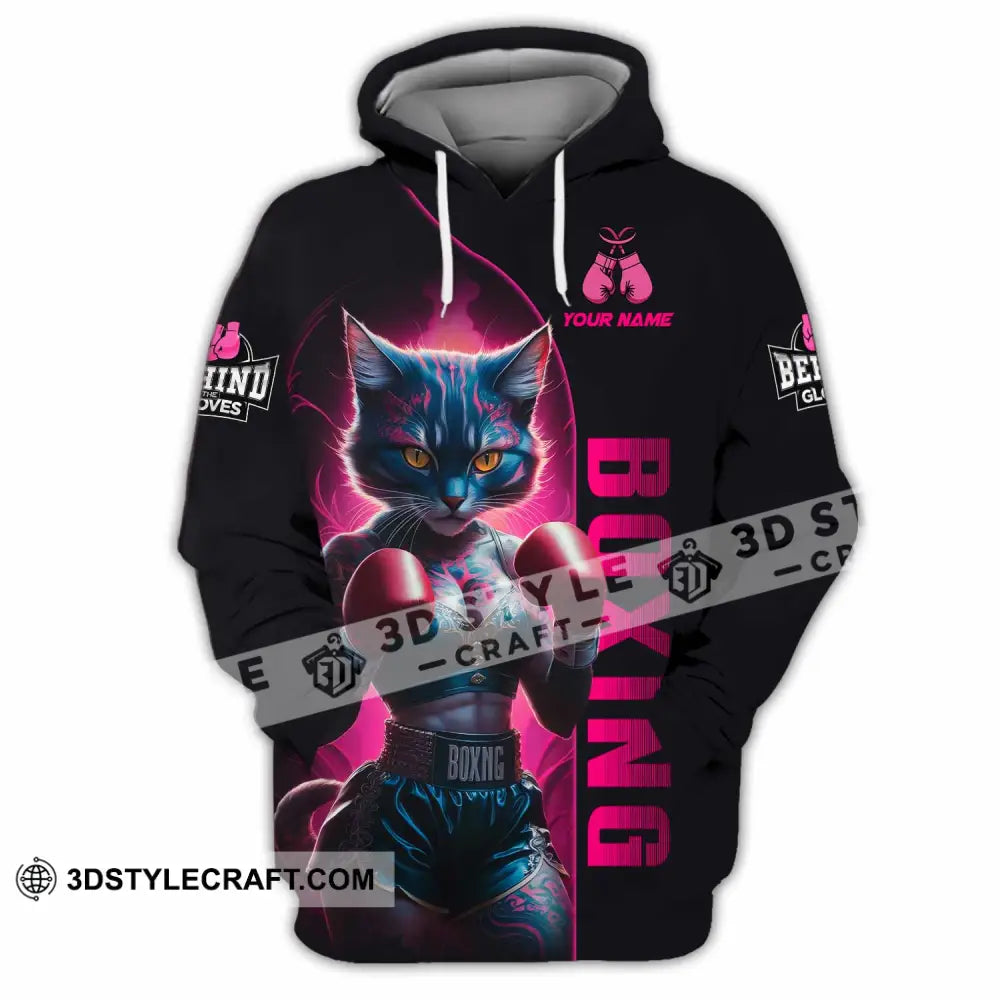 Unisex Shirt - Custom Sexy Boxing Cat Boxing Lover Shirt Hoodie / S T-shirt