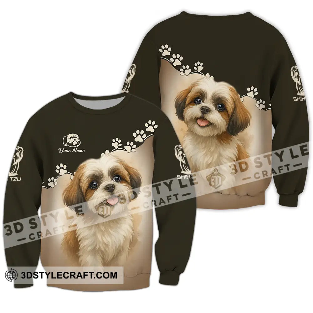 Unisex Shirt - Custom Shih Tzu Shirt Long Sleeve / S T-shirt