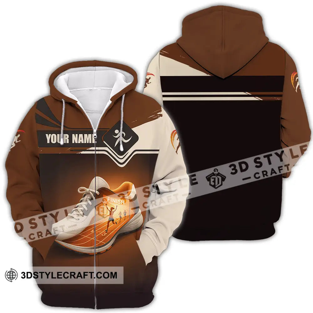 Unisex Shirt - Custom Shoes Of Champion Runner Running Sporty Shirt Zipper Hoodie / S T-shirt
