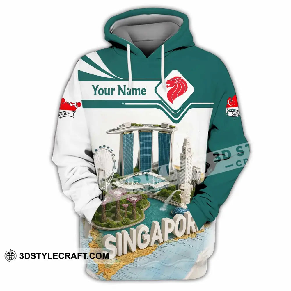 Unisex Shirt - Custom Singapore 3D Shirt Hoodie / S T-shirt